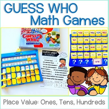 Preview of GUESS WHO Place Value Games for Number Sense - Math Guessing Games