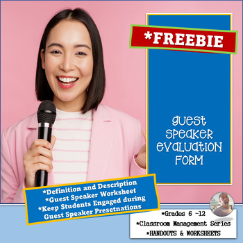 Preview of GUEST SPEAKER EVALUATION FORM [FREEBIE]