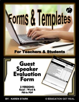 Preview of GUEST SPEAKER TEMPLATE (EXCEL & PDF FILLABLE) "Evaluating Guest Speakers Form"