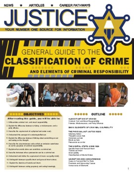 Preview of GUIDE TO THE CLASSIFICATION OF CRIME with Supplemental Worksheets