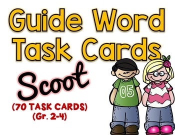 Preview of Guide Words Task Cards