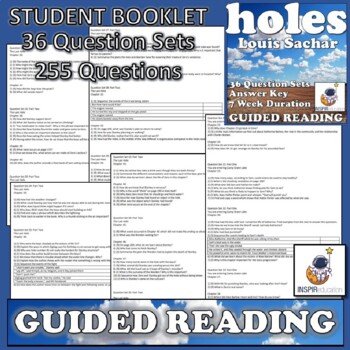 GUIDED READING: Holes by Louis Sachar, 36 Question Sets, Answer