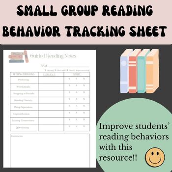 Preview of GUIDED READING/SMALL GROUP ANECDOTAL NOTES| READING BEHAVIOR TRACKER|