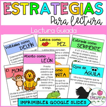 Preview of Spanish Reading Strategies Posters | Estrategias Para Lectura Guiada