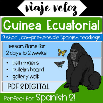 Preview of GUINEA ECUATORIAL Spanish CI Reading Comprehension Viaje Veloz CI Lectura