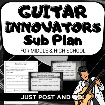 Preview of GUITAR INNOVATORS SUB PLAN for Middle or High School General Music
