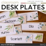 GUM LEAF Editable Desk Plates