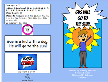 Preview of GUS TALES BUNDLE- 6 Decodable Readers!- Kindergarten phonics comics! SoR, OG