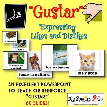 Preview of GUSTAR:  Expressing Likes and Dislikes Visuals Powerpoint