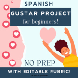 GUSTAR project Beginner Spanish poster scrapbooking projec