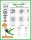 GYMNASTICS MOVES & EQUIPMENT Word Search Puzzle Worksheet 