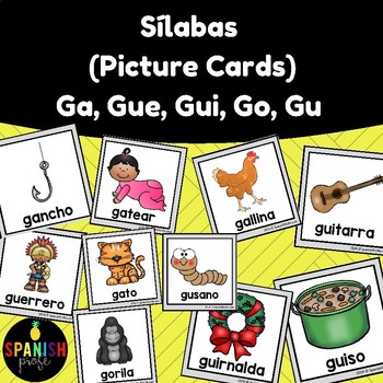 Silabas Ga Go Gu Spanish Teaching Resources | TPT