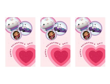 Preview of Gabby's Dollhouse Valentine Card