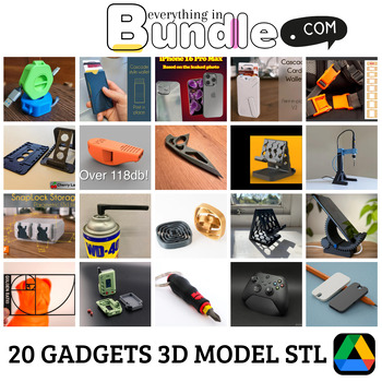 Preview of Gadget Bundle: 20 High-Quality 3D Model STL Files - Instant Digital Download