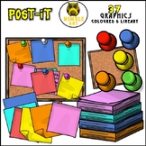 Post-it and Pin-board Clipart (Stationeries)
