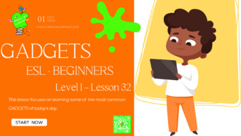 Preview of Gadgets / ESL PDF LESSON / (Independent Work Packet) 2023