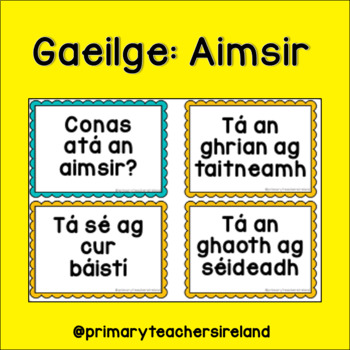 Preview of Gaeilge- Aimsir- Weather Question and Answers Free