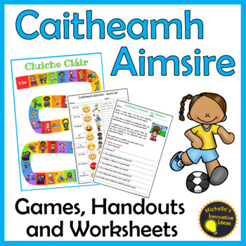 Preview of Gaeilge Caitheamh Aimsire Games, Worksheets and Handouts