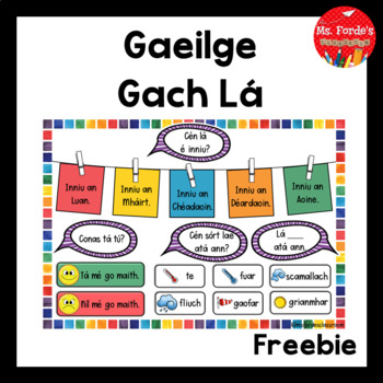 Preview of Gaeilge Gach Lá Freebie