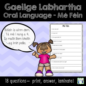 Preview of Gaeilge Labhartha - Mé Féin - Laminate and use all year!