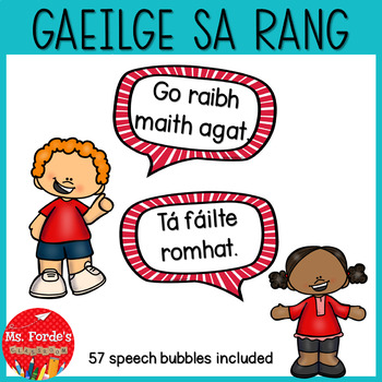 Preview of Gaeilge sa Rang Speech Bubbles (Gaeilge Neamhfhoirmiúil)