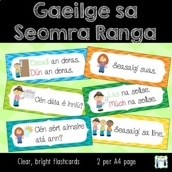 Preview of Gaeilge sa Seomra Ranga - Gaeilge Neamhfhoirmiúil - flashcards