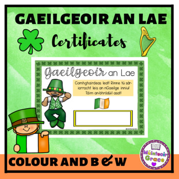 Preview of Gaeilgeoir an Lae Certificates