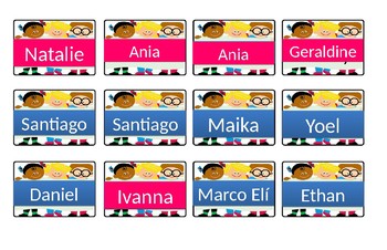 Gafetes Editables Name Tags For Kids By Geraldine Illingworth Tpt