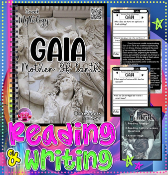 Preview of Gaia Greek Goddess| Mythology Worksheets | Reading Comprehension + Answer