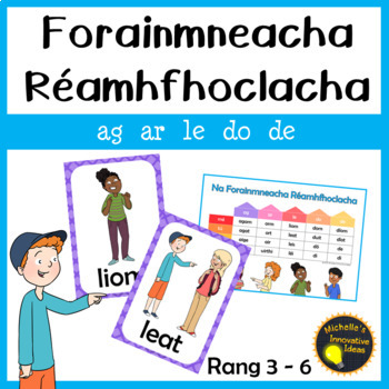 Preview of Gaeilge - Forainmneacha Réamhfhoclacha 1 - Irish Grammar Prepositional Pronouns