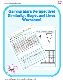 Preview of Gaining More Perspective! Similarity, Slope, and Lines Worksheet