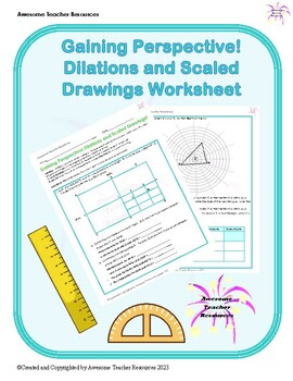 Preview of Gaining Perspective! Dilations and Scaled Drawings Worksheet