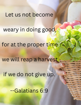 Preview of Galatians 6:9 Printable Poster to encourage and uplift in your classroom