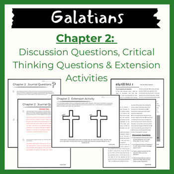 Preview of Galatians Chapter 2: Reading Questions and Extension Activity