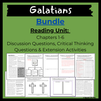 Preview of Galatians Reading Unit Bundle: Journal Questions & Extension Activities