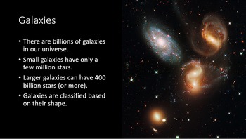 Preview of Galaxies PPT and Notes (plus identifying galaxies activity)