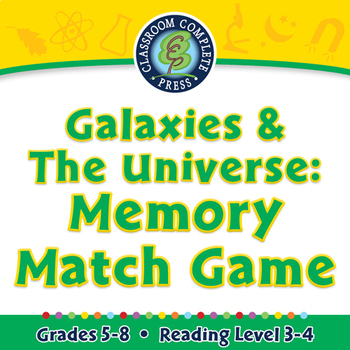 Preview of Galaxies & The Universe: Memory Match Game - NOTEBOOK Gr. 5-8