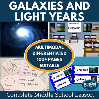 Preview of Galaxies and Light Years Complete 5E Lesson Plan