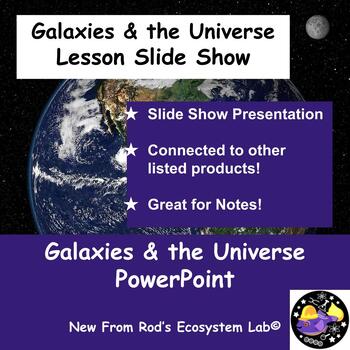 Preview of Galaxies of the Universe Lesson Slide Show Presentation FREE **Editable**