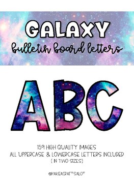 Preview of Galaxy Bulletin Board Letters (Classroom Decor)