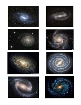 Preview of Galaxy Classification Cards and Graphic Orgainzer