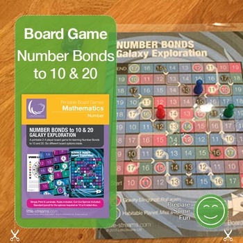 Preview of Number Bonds Board Game Galaxy Quest