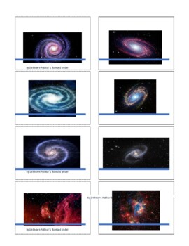 Preview of Galaxy Identification Flash Cards