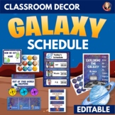 Galaxy Outer Space Theme Classroom Schedule and Management