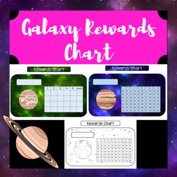 Preview of Galaxy Rewards Charts Printable A4 and Letter paper size Back to School 