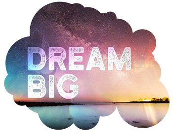 Galaxy Themed Dream Big Poster by Kulit Monday Cat | TPT