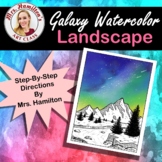 Galaxy Watercolor Landscape