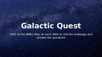 Preview of Galaxy Webquest
