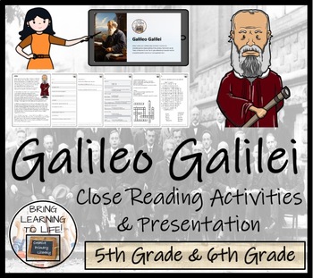 Preview of Galileo Close Reading Comprehension Activity | 5th Grade & 6th Grade