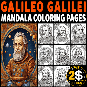 Preview of Galileo Galilei Mandala Coloring Book – 10 Pages